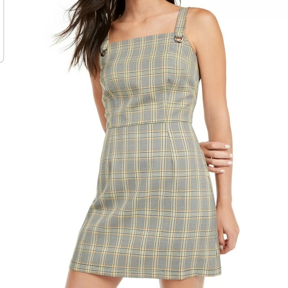 Bebop plaid jumper dress